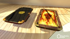 PlayStation Home: new pool tables: the Judge Dredd table, and Skull table