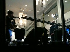 The Britain's Got Talent film crew at the Mercure Hotel in Cardiff.