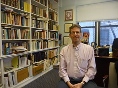 Rabbi Sebert in his office