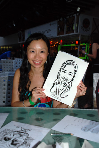 Caricature live sketching for VISA Beach Party 2010 -25