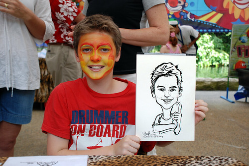 Caricature live sketching for BHP Billiton Family Day 2010- 19