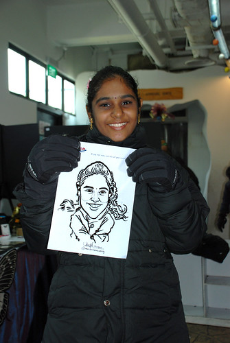 Caricature live sketching for Snow City Winter Wonderland Activities- Day 4 - 2