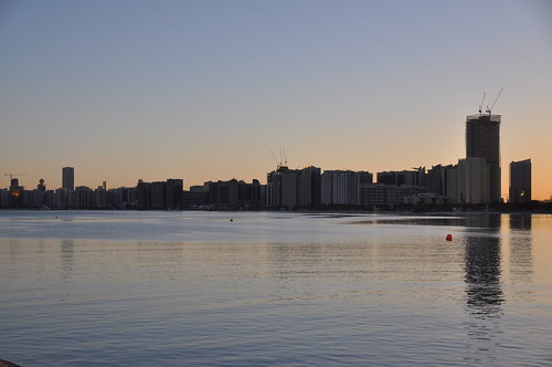 Sunset at Abu dhabi marina