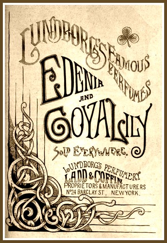 Vintage Victorian Advert for Lundborg's Edenia & Goya Lily Perfumes 1889 by CharmaineZoe