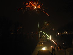 New Year's Eve fireworks in Frankfurt @ Alte Brücke