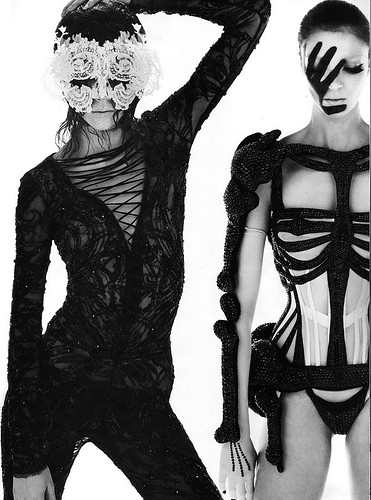 mask, maria carla , black and white