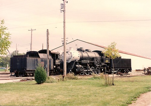 A recently acquired Lake Superior & Ishpheming Railroad 2-8-0 steam locomotive. The Illinois Railway Museum. Union Illinois USA. 1995. by Eddie from Chicago