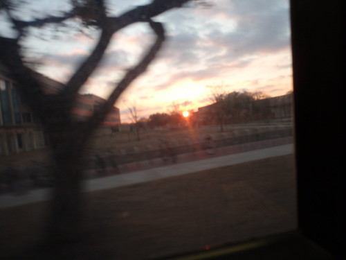 Sunset through the Bus Window