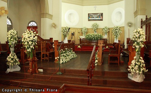 The church decorations helps to ensure that a bride and groom's special day