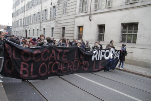 Major student protest in Torino