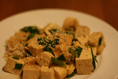 Stir Fried Tofu with Scallions