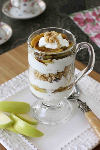 Caramelized Apple, Yogurt & Granola Parfait Recipe