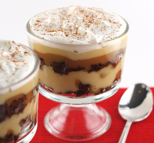 Chocolate Gingerbread, Pumpkin, and Sticky Toffee Trifle