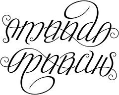 "Amanda" & "Marcus" Ambigram
