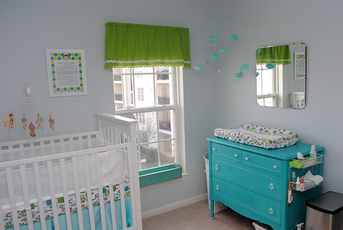 View of the changing table