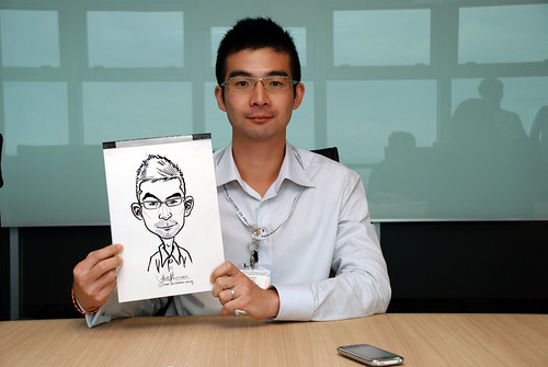 Caricature live sketching for Vopak Christmas Party 2010 - 7