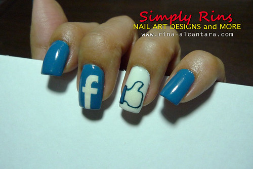 Facebook Nail Art Design 09