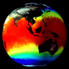 Australia on climate globe, National Museum of...