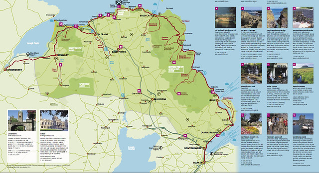 Causeway Coastal Route mapa Oficial