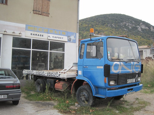 Camió Renault grua a Rià (El Conflent)
