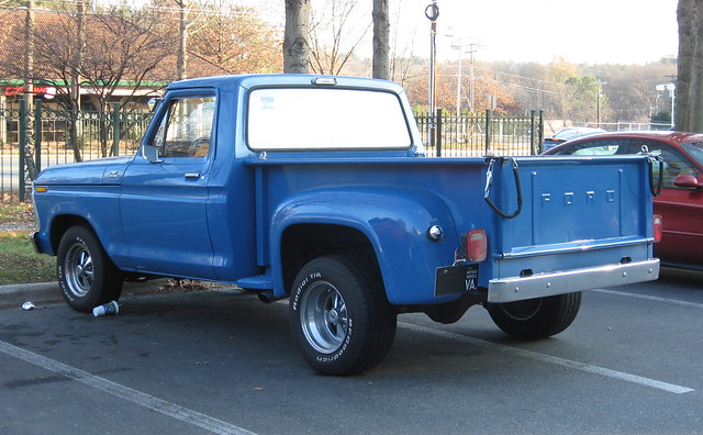 blue ford truck nc north pickup f100 carolina custom 1977 stepside