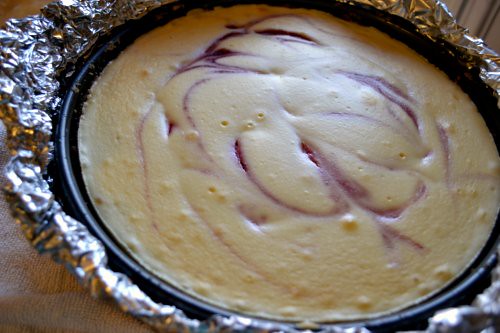 Cranberry Swirl Cheesecake
