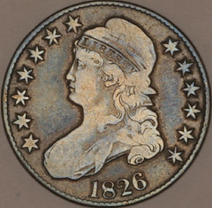 Silas Perkins Engraved half dollar obverse