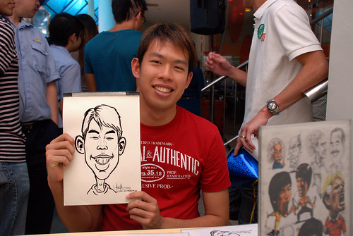 Caricature live sketching for BAT White Christmas Party 2010 - 15