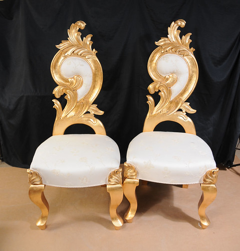 Pair French Funky Grotto Chairs Thrones (1) by canonburyantiques