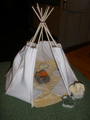 Tipi project - the fire and beds