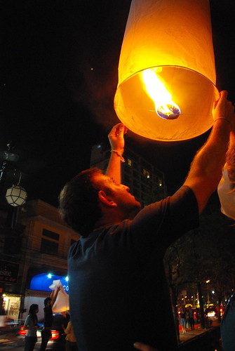 Lanterns at the Loi Krathong Festival, Chang Mai, 2010