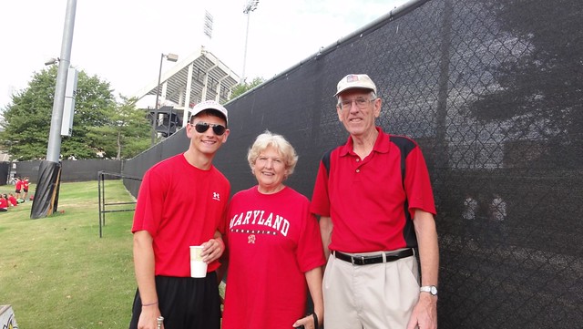 Grandpa Jim and Grandma Donna visit for a MD game