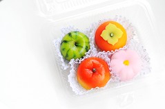 Watermelon, Persimmon, Peach and Sakura Mochi