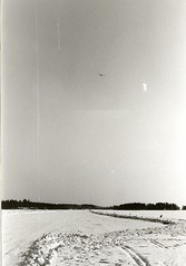 Purjelentoa Lammasjärvellä 1980