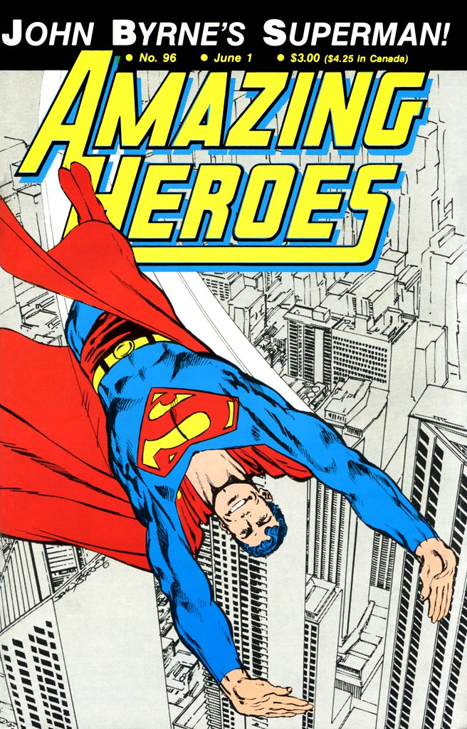 Amazing Heroes 96 Superman cover by John Byrne 1986