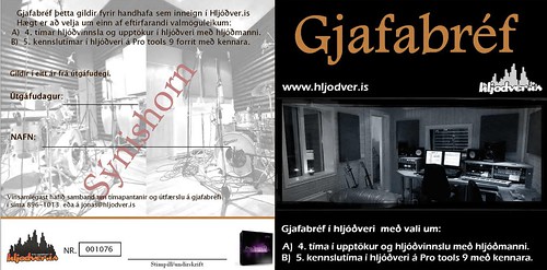 Gjafabréf í www.hljodver.is