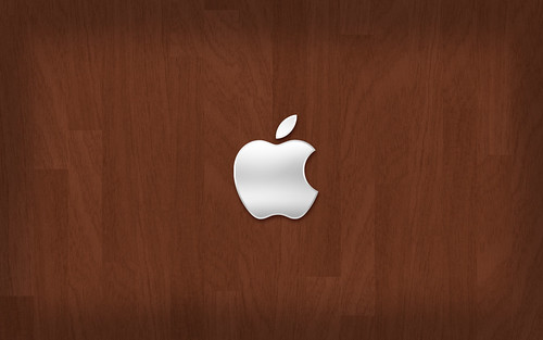 wallpaper dark wood. Apple Dark Wood White logo