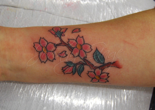  cherry blossom branch tattoo 