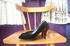 vintage shoe love.. clogs and velvet heels