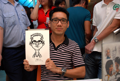 Caricature live sketching for BAT White Christmas Party 2010 - 16