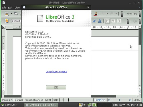 LibreOffice 3.3 dans OpenSuSE 11.4m5