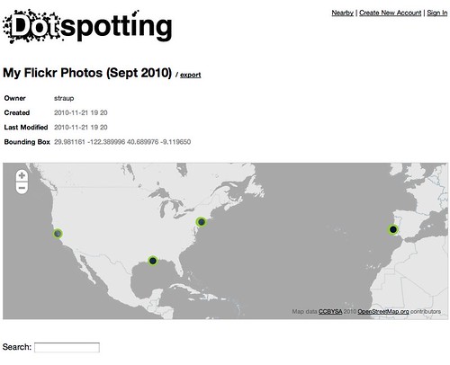 Dotspotting - "My Flickr Photos (Sept 2010)", a sheet of dots by straup