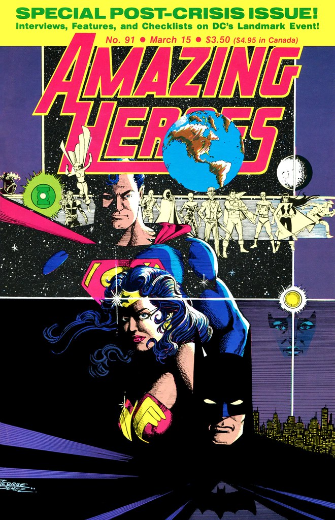 Amazing Heroes 91 Crisis cover by George Perez 1986