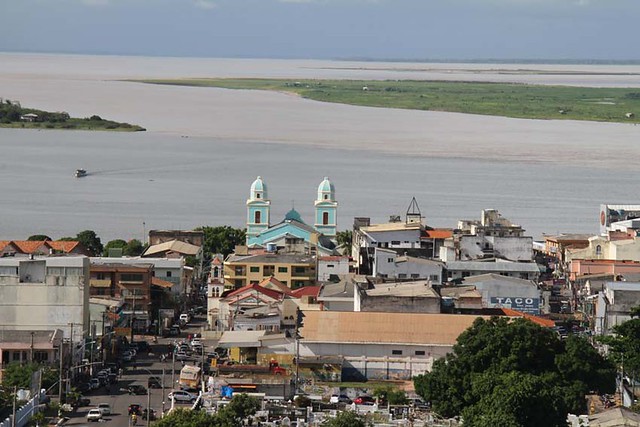 Encontro dois rios Amazonas e Tapajós em frente a Santarém - Foto: Tamara Saré