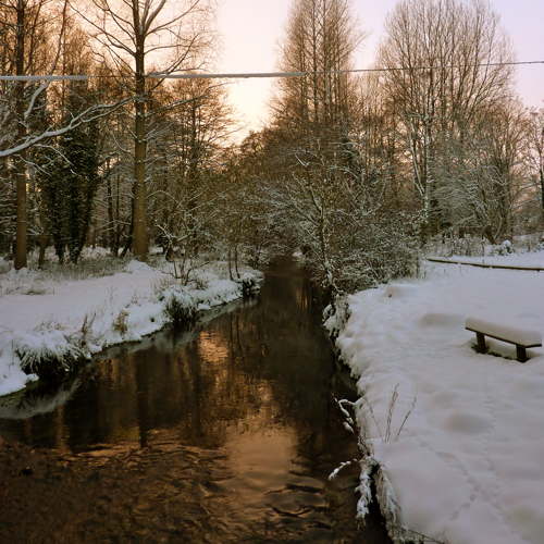 Chilham in the snow ~ river