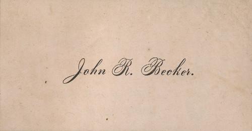 John R. Becker Card