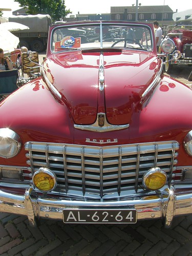 1948 Dodge Convertible gezien tijdens wwwhistorischweekendnl in Den 
