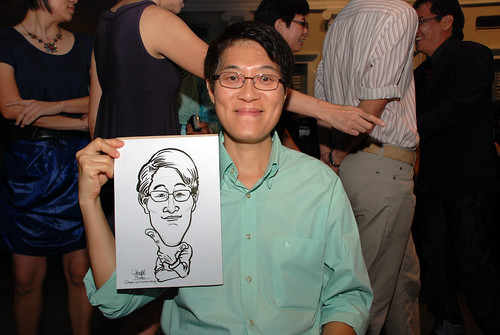 Caricature live sketching for Autism Association(Singapore)- Staff Dinner 2010 - 3