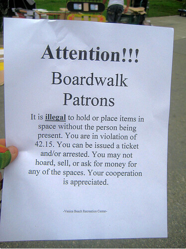 Ocean Front Walk Vendor Notice
