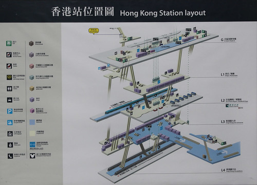 Diagram showing the platform arrangement at Hong Kong station 